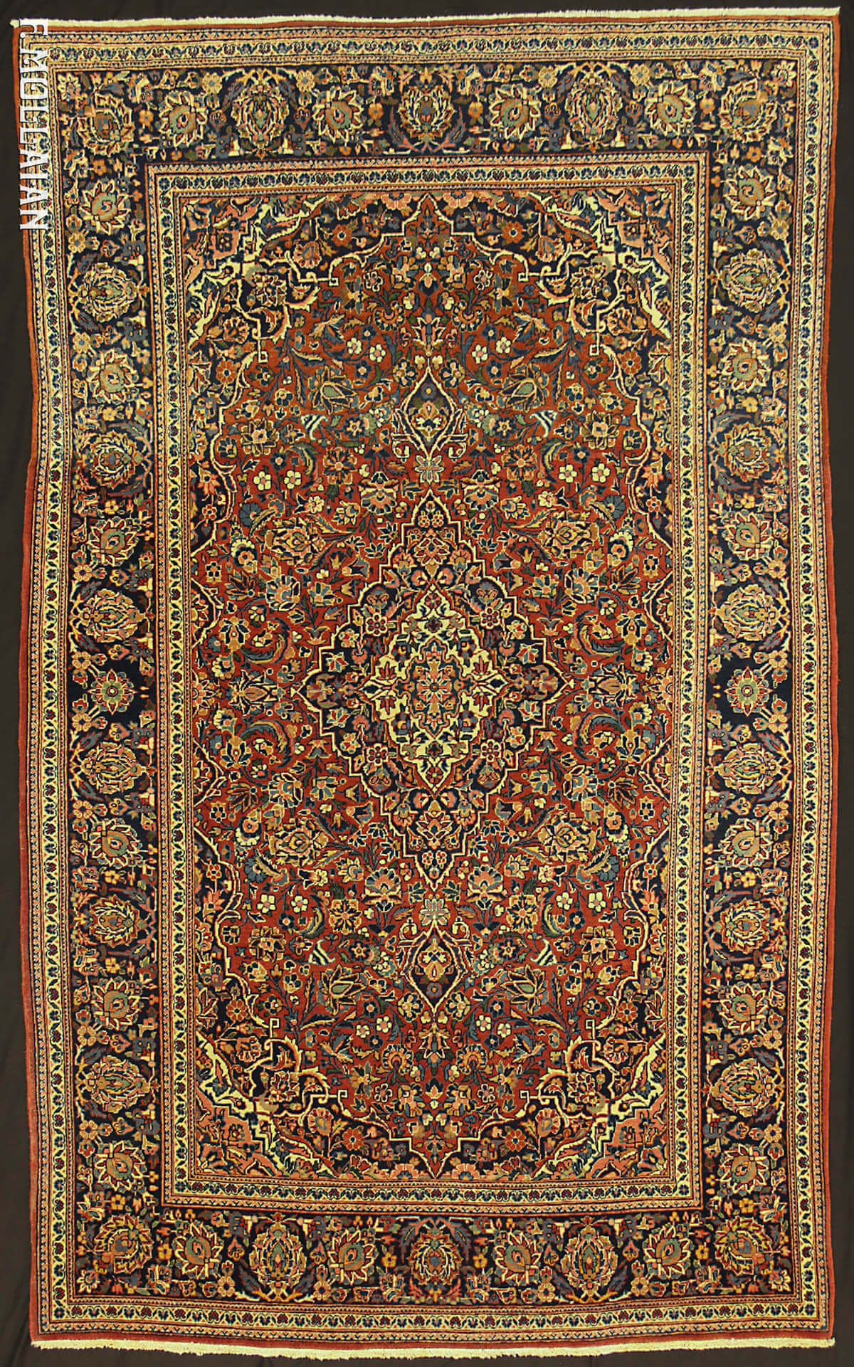 Tapis Persan Antique Kashan Kurk n°:86063209